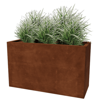 Plantekasse af cortenstål Texas 40 x 100 cm
