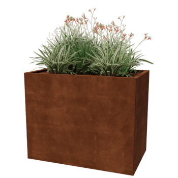 Plantekasse af cortenstål Texas 60 x 100 cm