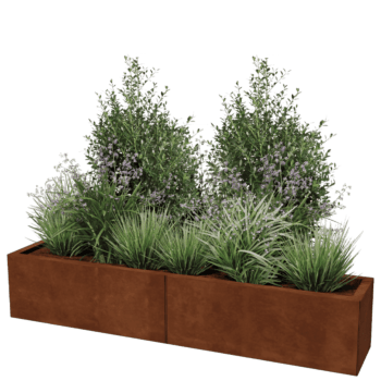 Plantekasse af cortenstål Texas xxl 160 x 30 cm