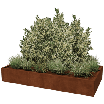 Plantekasse af cortenstål Texas xxl 200 x 100 cm