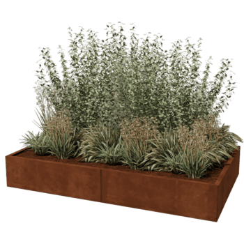 Plantekasse af cortenstål Texas xxl 200 x 120 cm