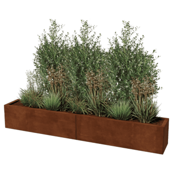 Plantekasse af cortenstål Texas xxl 200 x 30 cm