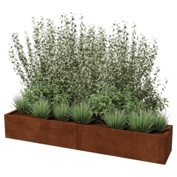 Plantekasse af cortenstål Texas xxl 200 x 40 cm