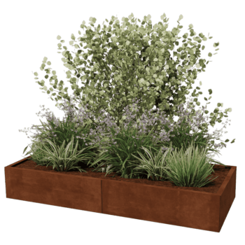 Plantekasse af cortenstål Texas xxl 200 x 80 cm