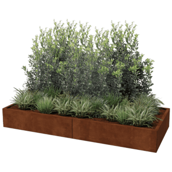 Plantekasse af cortenstål Texas xxl 240 x 100 cm