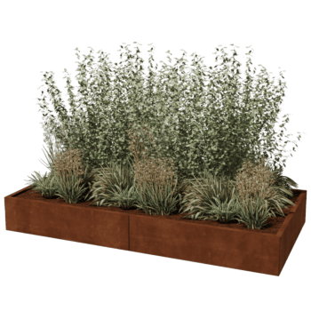 Plantekasse af cortenstål Texas xxl 240 x 120 cm