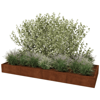 Plantekasse af cortenstål Texas xxl 320 x 120 cm