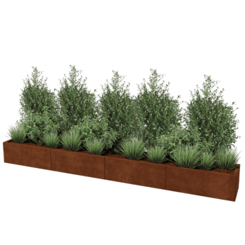 Plantekasse af cortenstål Texas xxl 320 x 40 cm