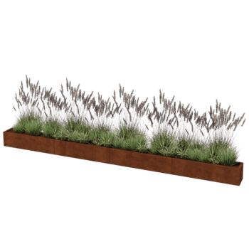 Plantekasse af cortenstål Texas xxl 480 x 30 cm