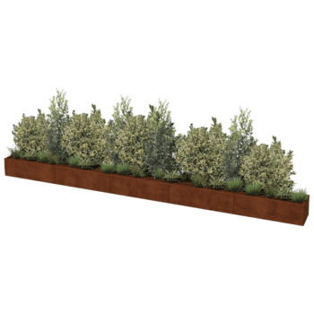 Plantekasse af cortenstål Texas xxl 500 x 40 cm