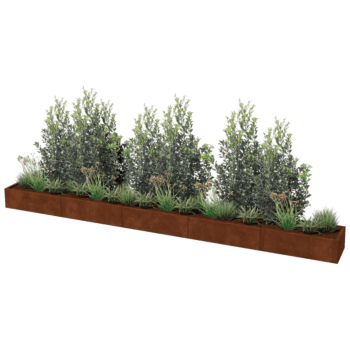 Plantekasse af cortenstål Texas xxl 500 x 50 cm