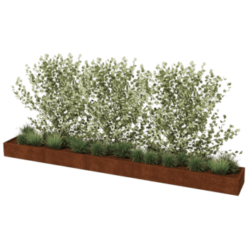 Plantekasse af cortenstål Texas xxl 500 x 60 cm