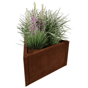 Plantekasse af cortenstål Alaska ligesidet 60 cm