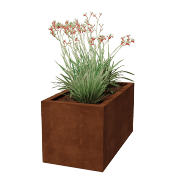 Svejst plantekasse Corten-stål Montana 100 x 50 x 50 cm