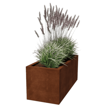 Svejst plantekasse Corten-stål Montana 120 x 50 x 50 cm