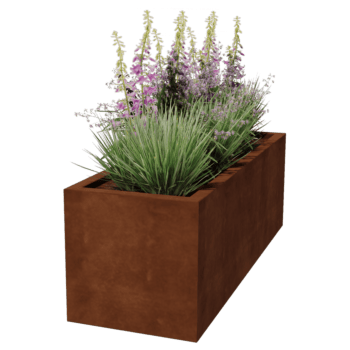 Svejst plantekasse Corten-stål Montana 150 x 50 x 50 cm