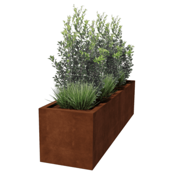 Svejst plantekasse Corten-stål Montana 200 x 50 x 50 cm