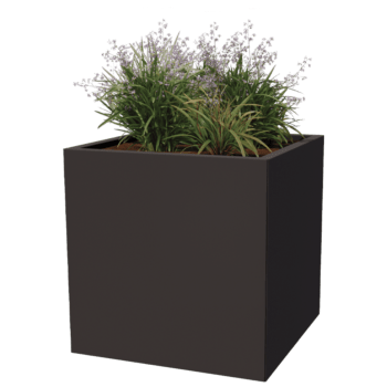 Plantekasse af pulverlakeret stål Miami 70 x 70 cm