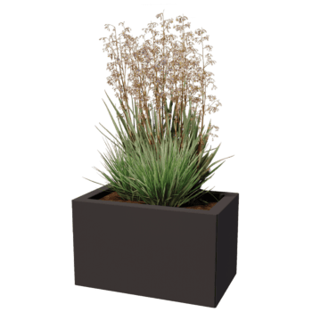 Plantekasse af pulverlakeret stål Texas 30 x 50 cm