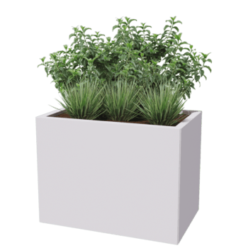 Plantekasse af pulverlakeret stål Texas 50 x 80 cm