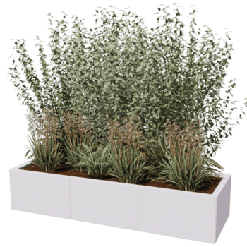 Plantekasse af pulverlakeret stål Texas xxl 150 x 50 cm