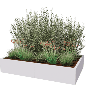 Plantekasse af pulverlakeret stål Texas xxl 160 x 100 cm