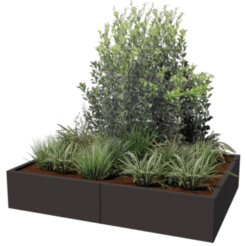 Plantekasse af pulverlakeret stål Texas xxl 160 x 120 cm