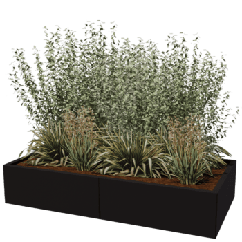 Plantekasse af pulverlakeret stål Texas xxl 160 x 80 cm