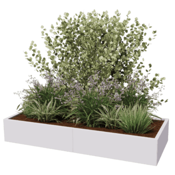 Plantekasse af pulverlakeret stål Texas xxl 200 x 80 cm