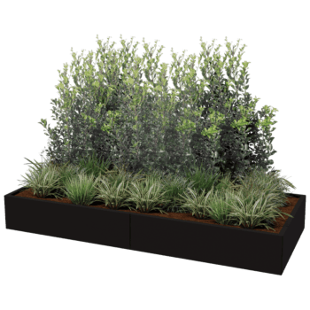 Plantekasse af pulverlakeret stål Texas xxl 240 x 100 cm