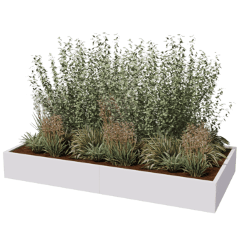 Plantekasse af pulverlakeret stål Texas xxl 240 x 120 cm