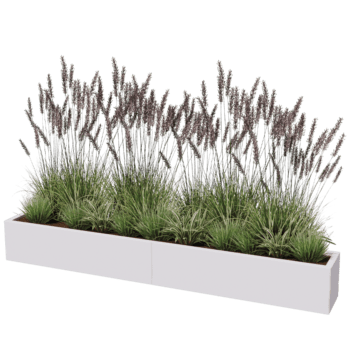 Plantekasse af pulverlakeret stål Texas xxl 240 x 30 cm