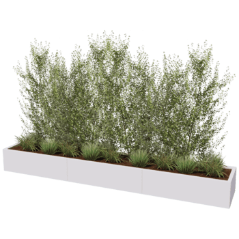 Plantekasse af pulverlakeret stål Texas xxl 300 x 50 cm
