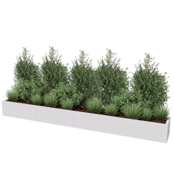 Plantekasse af pulverlakeret stål Texas xxl 320 x 40 cm
