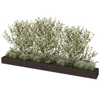 Plantekasse af pulverlakeret stål Texas xxl 480 x 50 cm