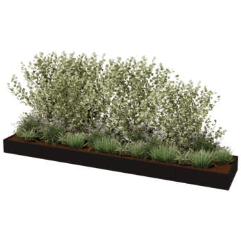 Plantekasse af pulverlakeret stål Texas xxl 500 x 100 cm