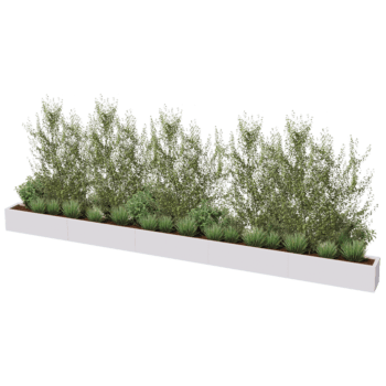 Plantekasse af pulverlakeret stål Texas xxl 500 x 30 cm