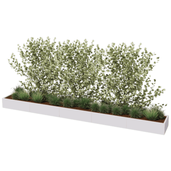 Plantekasse af pulverlakeret stål Texas xxl 500 x 60 cm
