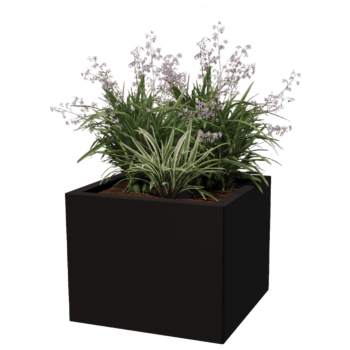 Plantekasse af pulverlakeret stål Miami 50 x 50 cm