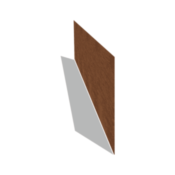 Bedkant af cortenstål lige 37,5 cm (længde 240 cm)