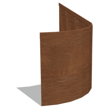 Bedkant af cortenstål valset FLEX 35 cm (længde 150 cm)