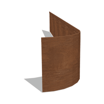 Bedkant af cortenstål valset FLEX 35 cm (længde 240 cm)