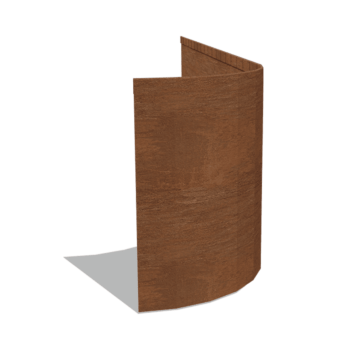 Bedkant af cortenstål valset FLEX 45 cm (længde 150 cm)