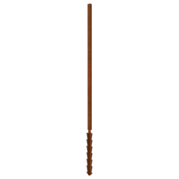 stolpe lige jordspyd Corten-stål med 190 x 6 x 3 cm