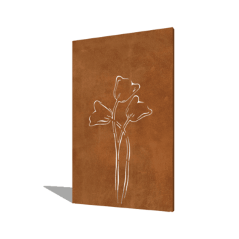 tulipan symmetrisk Corten-stål 120 x 6 x 190 cm