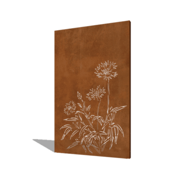 kornblomst Corten-stål 120 x 6 x 190 cm
