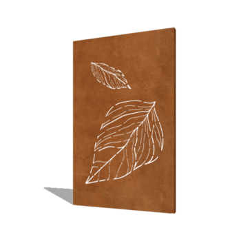 faldende blade, store Corten-stål 120 x 6 x 190 cm