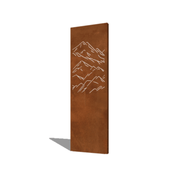 Bjerge komposition corten-stål 1 60 x 6 x 190 cm