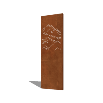 Bjerge komposition corten-stål 3 60 x 6 x 190 cm