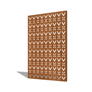 tagstensmønster komposition Corten-stål 1 120 x 6 x 190 cm